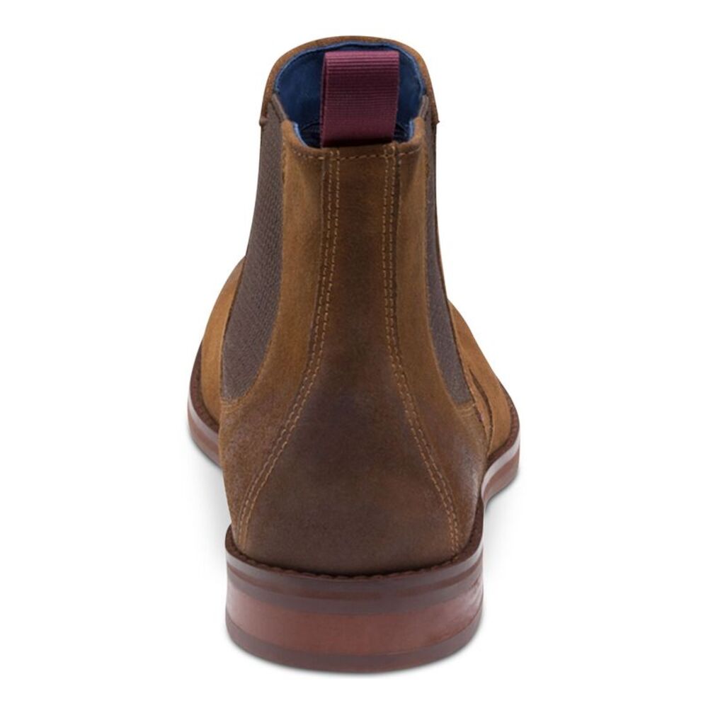JOHNSTON & MURPHY Mens Brown Danby Round Toe Block Heel Suede Boots Shoes 8.5 M - Picture 2 of 4
